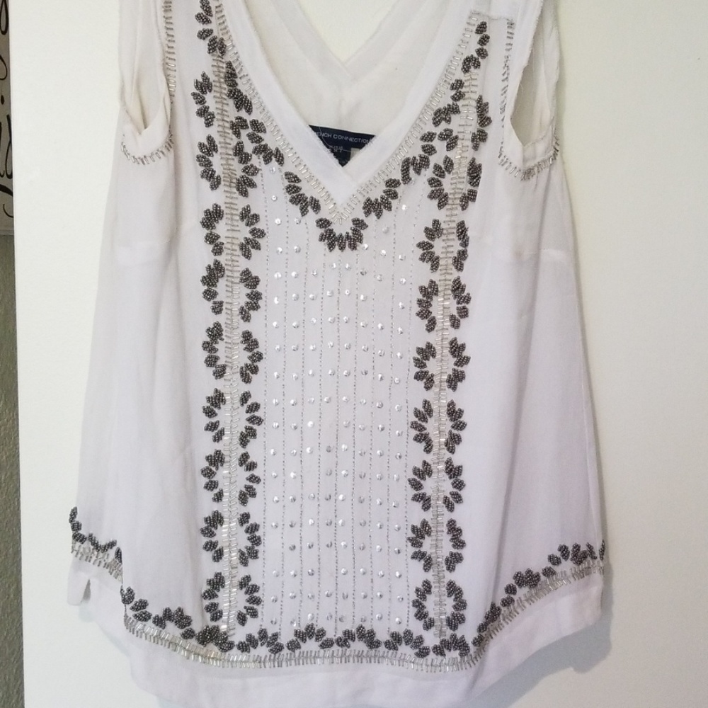 French Connenction beaded tank Small/2